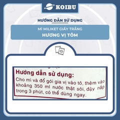COLUSA - Mì Miliket gói giấy trắng hương vị Tôm, Mì tôm gói giấy trắng Miliket, Mì giấy Miliket - 65g/gói - 00088