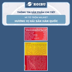 COLUSA - Mì tô trộn Miliket hương vị Hải sản Hàn Quốc, Mì trộn Miliket Hải sản Hàn Quốc, Mì Miliket - 105g/tô - 00565