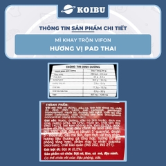 VIFON - Mì khay trộn Vifon hương vị Pad Thái, Vifon Mì trộn Pad Thái Vifon, Mì khay Vifon ăn liền - 90g/khay - 00482