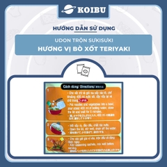 ACECOOK - Mì trộn Udon Sưkisưki hương vị Bò xốt Teriyaki, Mì Udon Sưki Sưki trộn, Mì udon Suki Acecook - 82g/gói - 00037