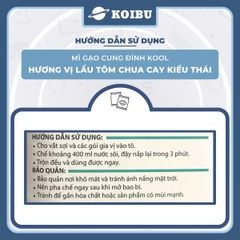 AFOTECH - Mì gạo Cung Đình Kool Lẩu tôm chua cay kiểu Thái, Mì gạo tôm chua cay thái Cung Đình Kool - 82g/gói - 00305