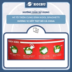 AFOTECH - Mì TÔ trộn Cung Đình Kool Spaghetti hương vị xốt cà chua bò bằm - Tô Cung Đình Kool spaghetti xốt bò bằm - Cung Đình Kool Tô Mì ăn liền Micoem - 105g/tô - 00320