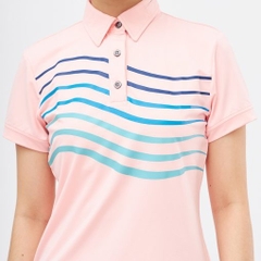 Áo Polo thể thao Nữ DRI-AIR in hình gợn sóng