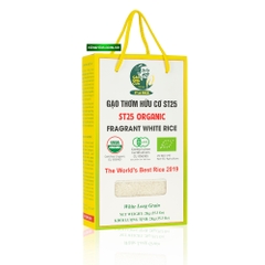 Gạo ST25 Hữu Cơ Ông Cua (hộp 2kg HCK)