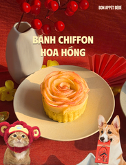 BÁNH CHIFFON HOA HỒNG