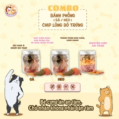 [COMBO TIẾT KIỆM] Bánh Phồng Vị Gà & Bánh Phồng Vị Heo & Chip Lòng Đỏ Trứng