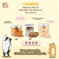 [COMBO TIẾT KIỆM] Bánh Quy Lotus Vị Gà & Bánh Điểm Tâm Vị Gà & Ốp La Sữa Dê