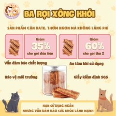 [SẢN PHẨM CẬN DATE] BA RỌI XÔNG KHÓI Snack bánh thưởng dành cho Cún