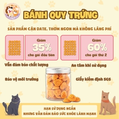 [SẢN PHẨM CẬN DATE] BÁNH QUY TRỨNG Snack bánh thưởng dành cho thú cưng
