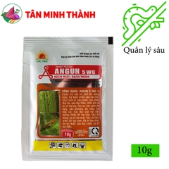 Angun 5WG - Thuốc trừ sâu cuốn lá, nhện gié, bọ trĩ, sâu đục thân, sâu phao, sâu tơ, sâu xanh da láng, sâu khoang, bọ nhảy, sâu đục quả, nhện đỏ, bọ xít