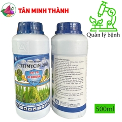 Citimycin 20SL - Thuốc đặc trị vi khuẩn bệnh bạc lá, đốm lá, thối trái