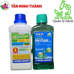 Curegold Physan cặp 9 trong 1 - Thuốc đặc trị đạo ôn, lem lép hạt, vàng lá vi khuẩn, khô vằn, khô cành, thối nhũn