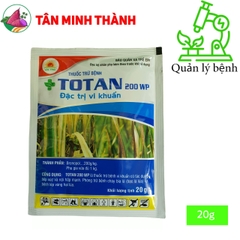 Totan 200WP - Thuốc đặc trị vi khuẩn, thối nhũn, vàng lá, héo xanh, lép vàng, thối trái, đốm lá