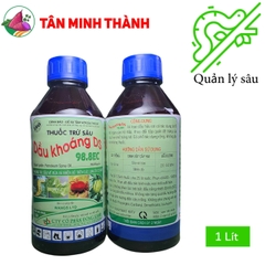 Dầu khoáng DS 98.8EC - Thuốc đặc trị nhện đỏ, sâu vẽ bùa, dòi đục lá trên cam, chanh, quýt, bưởi