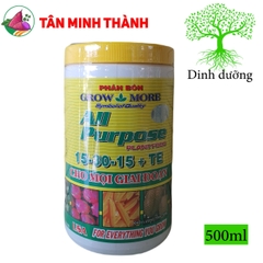 Grow More 15-30-15 - Giúp ra hoa, đậu trái, bung chồi, đẻ nhánh, to hạt, to trái, bóng da, nặng ký
