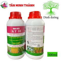 MaxRice KT10 - Thuốc tăng 10% năng suất, trổ bông, to hạt, bung chồi, ra hoa, to trái, đẹp màu, nặng ký, giảm nghẽn đầu lân