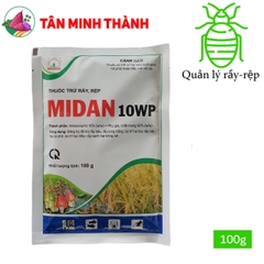 Midan 10WP - Thuốc đặc trị rầy nâu, rầy lưng trắng, bọ trĩ, rệp vảy, rầy xanh, rầy mềm, rệp muội