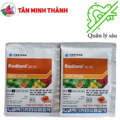 Radiant 60SC - Corteva - Thuốc đặc trị bọ trĩ, dòi đục lá, sâu vẽ bùa, sâu tơ, sâu xanh da láng, sâu đục thân, sâu đục bẹ, sâu cuốn lá, sâu keo mùa thu