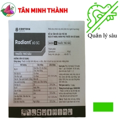 Radiant 60SC - Corteva - Thuốc đặc trị bọ trĩ, dòi đục lá, sâu vẽ bùa, sâu tơ, sâu xanh da láng, sâu đục thân, sâu đục bẹ, sâu cuốn lá, sâu keo mùa thu