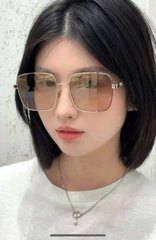 Kính Râm Dior Cannage Dáng Mắt Vuông Viền Gold & Rose Gold — Item Hot 2026