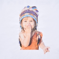 Áo Phông ADLV Baby Face Bé Thổ Dân Màu Trắng