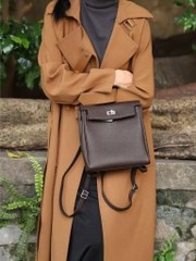 Balo Hermes Kelly Ado Da Bò Togo Size 21cm Màu Caramel