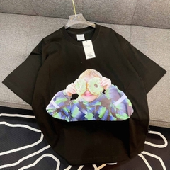Áo Phông ADLV Baby Face Donut Áo Xanh Màu Đen