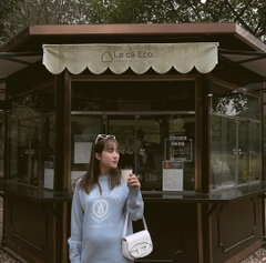 Áo Len ADLV Dáng Dài Màu Xanh