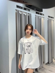 Áo Phông ADLV Gấu 3D Màu Trắng