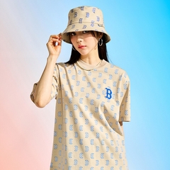 Áo Phông MLB Logo Chữ B 3ATSM1133-43SAL Màu Kem Nâu