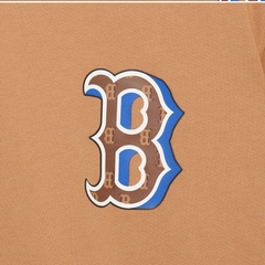 Áo Phông MLB Chữ B Logo Xanh 3ATSM3033-43SAS Màu Nâu