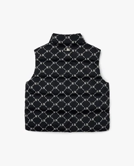 Áo Gile Phao MLB Monogram Logo NY 3ADVM2026-50BKS Màu Đen