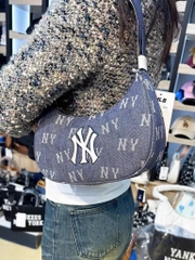 Túi kẹp nách Hobo Denim MLB Monogram New York Yankees Da Bò