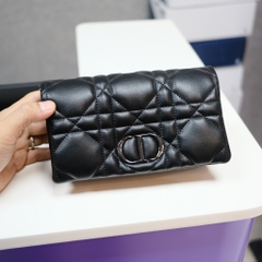 Túi Cầm Tay Dior Small Caro Da Bê Màu Đen Size 20cm