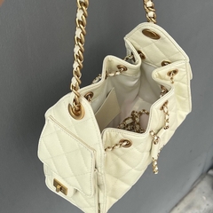 Túi Chanel Da Caviar Màu Vàng Kem