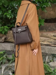 Balo Hermes Kelly Ado Da Bò Togo Size 21cm Màu Caramel