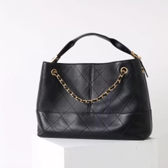 Túi Chanel Shopping Bag Remake Hàn Khoá Tròn Da Bê 35cm Màu Đen