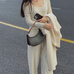 Túi Đeo Vai Celine Ava Bag Trompie Canvas Màu Nâu