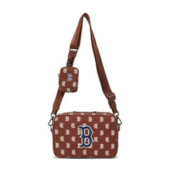 Túi Đeo Chéo MLB Monogram Logo Chữ B 3ACRM012N-43BRD Màu Nâu