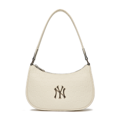 Túi Đeo Vai MLB Hobo Logo NY 3ABQS022N-50CRS Màu Trắng