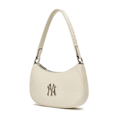 Túi Đeo Vai MLB Hobo Logo NY 3ABQS022N-50CRS Màu Trắng