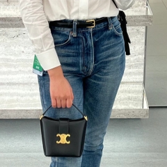 Túi Cầm Tay Celine Remake Korea Mini Bucket Da Bê Non 14cm