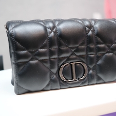 Túi Cầm Tay Dior Small Caro Da Bê Màu Đen Size 20cm