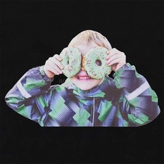 Áo Phông ADLV Baby Face Donut Áo Xanh Màu Đen