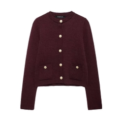 Áo cardigan dọc cúc vàng