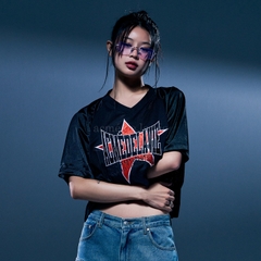 Áo Croptop ADLV Star Màu Đen