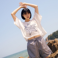Áo Croptop ADLV Star Màu Trắng