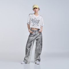 Áo Croptop ADLV Star Màu Trắng