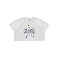 Áo Croptop ADLV Star Màu Trắng