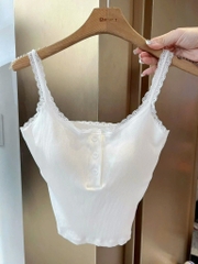 Áo dây viền ren dọc 3 cúc
